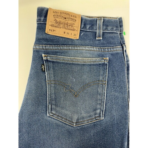 Vintage‎ Levi's Saddleman Boot Cut Jeans Men's 20517 0217 36x27  Orange Tab 517 - Picture 1 of 16